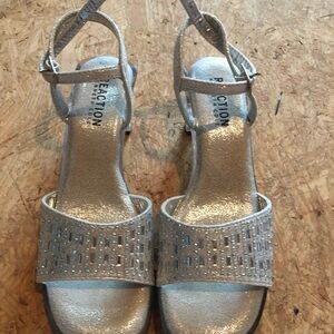 Kenneth Cole Reaction Silver Dress Sandals